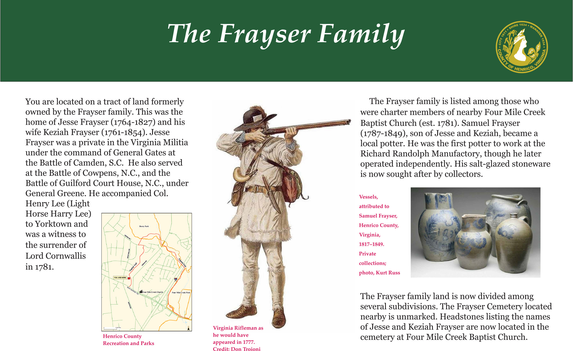 The Frayser Family historical tabletop
