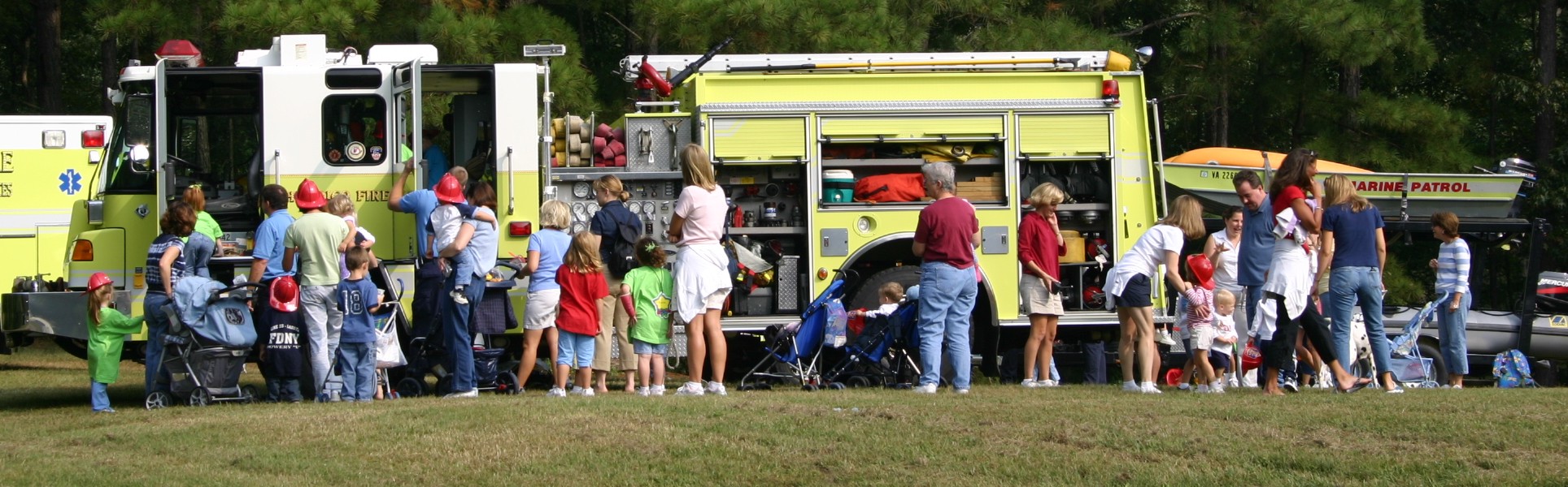Fire Truck with crowd
