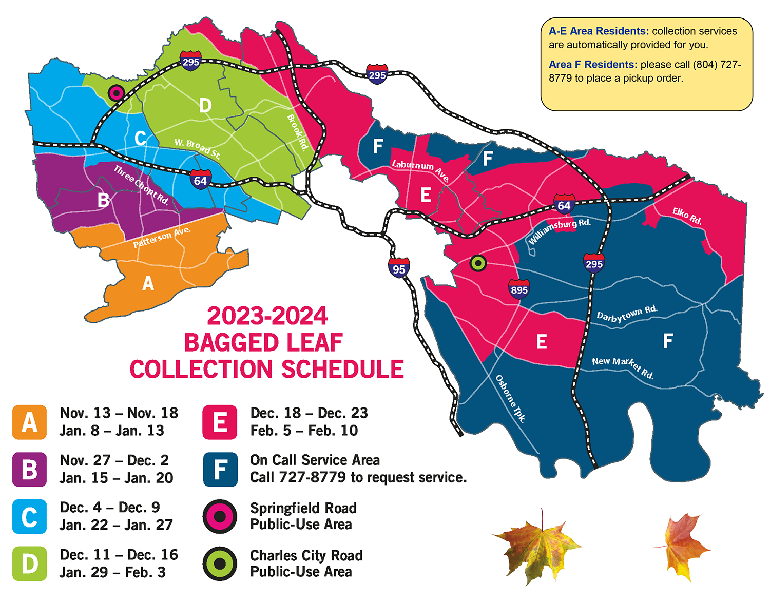 Fiscal Year 2024 Bagged Leaf schedule