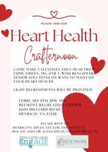 Heart Health Crafternoon Flyer