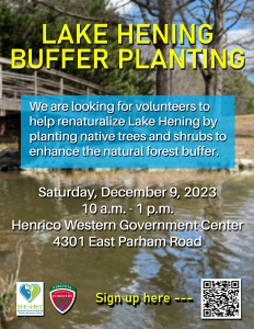 Lake Hening Volunteer Poster