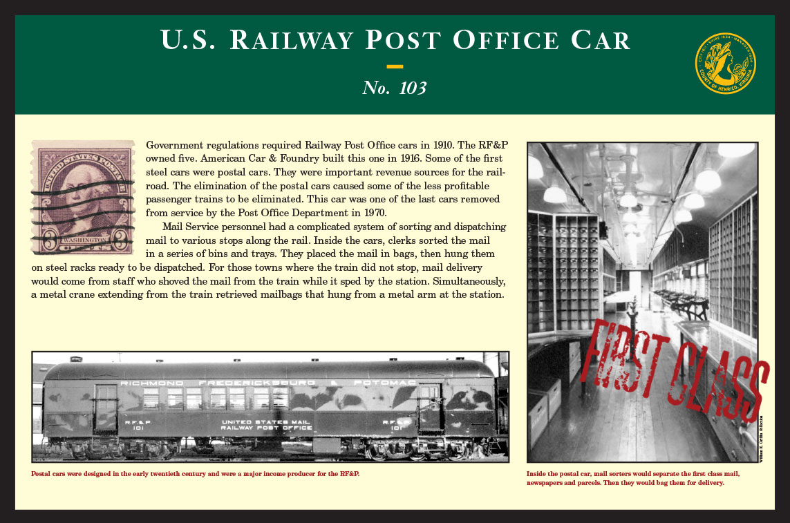 U. S. Railway Post Office Car-No. 103 photo