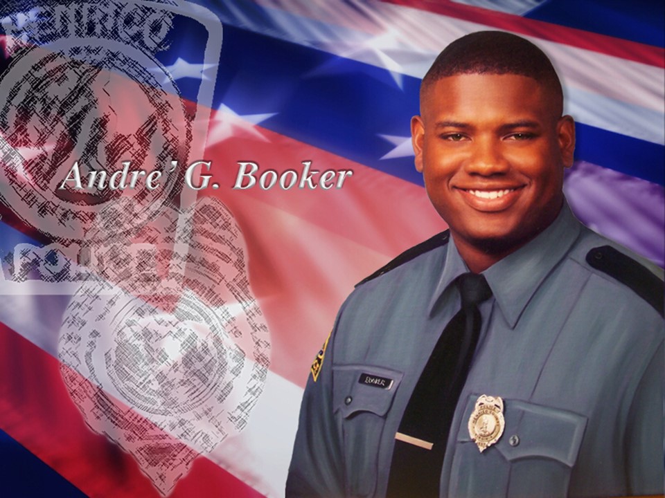 Memorial portrait of Andre G. Booker
