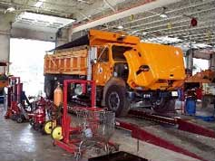 Central Auto Maintenance works on Henrico County Dump Truck