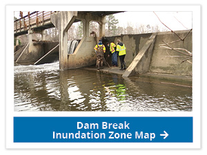 Dam break inundation zone map link