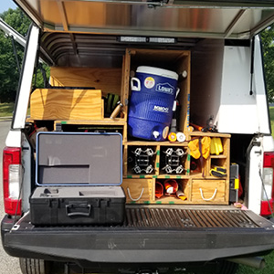 Truck with survey tools